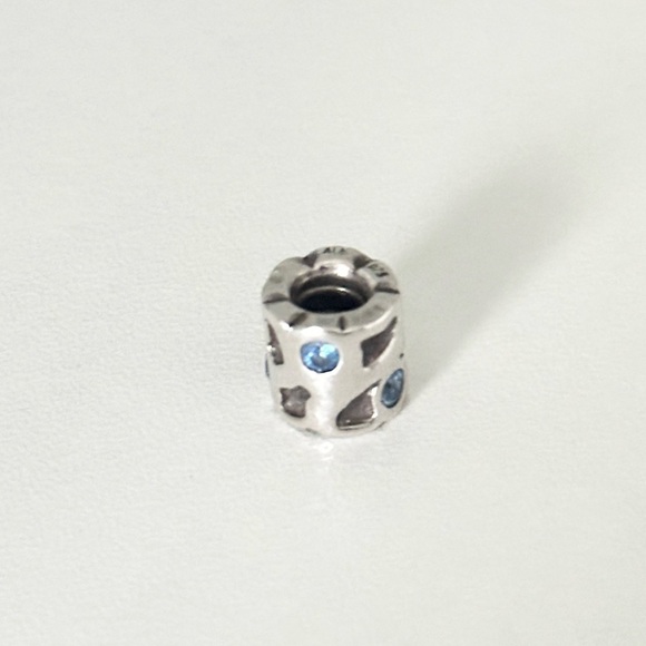 Pandora Blue CZ Pond Rare Retired Bead Discontinued Charm - Picture 6 of 6